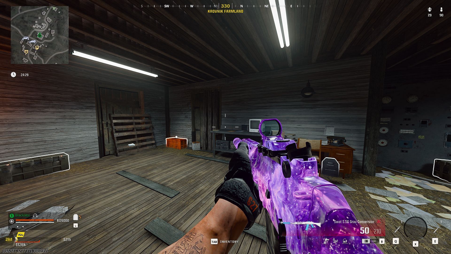 A still of a supply crate inside the Farmland secret room (Image via Activision)